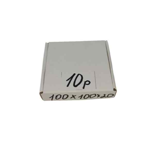 Самосборная коробка 100 х 100 х 20мм Т23Е (белая) 0427